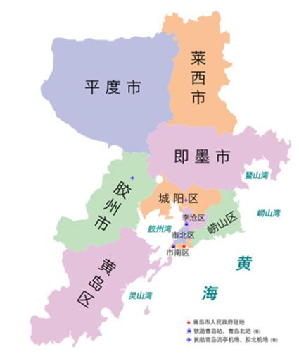 环胶州湾沿岸地区(包括胶州湾东岸城区的市南区,市北区,李沧区,崂山区