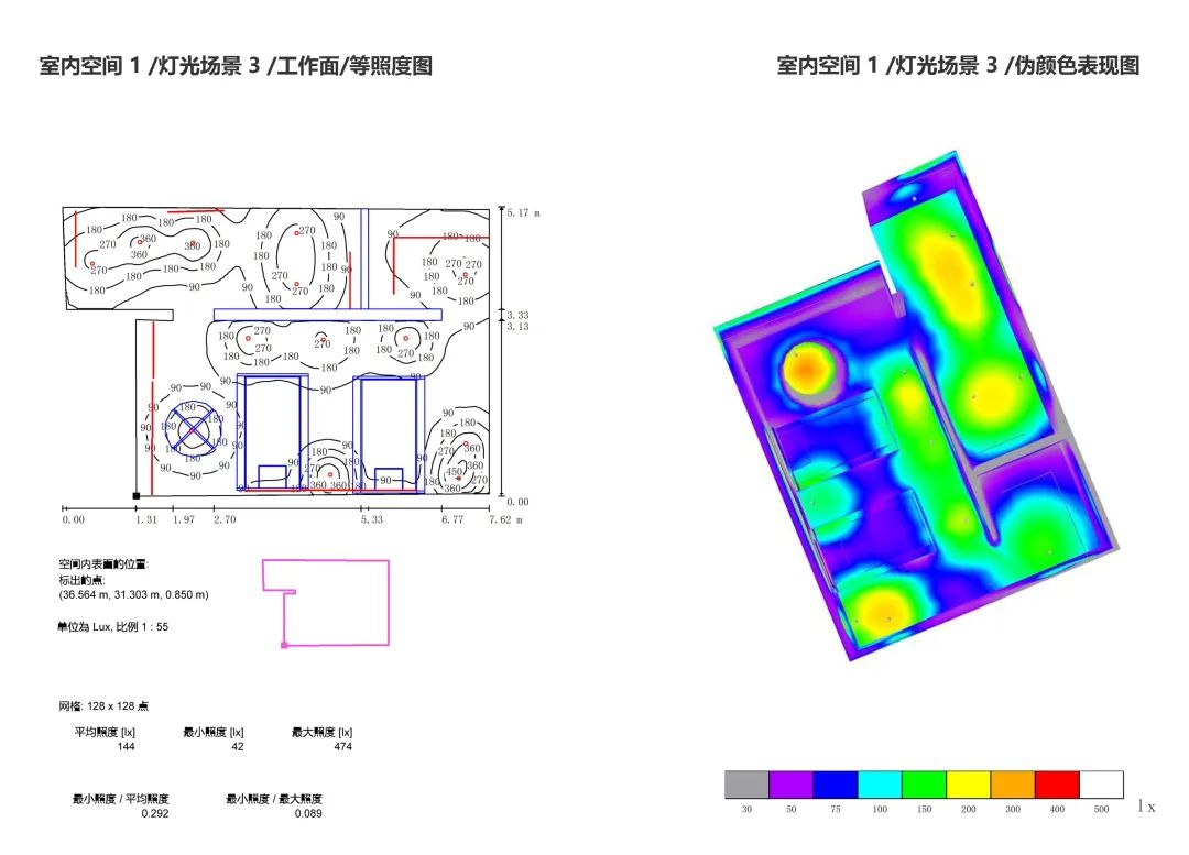 室内光照度模拟分析