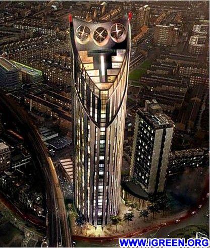 斯特拉大厦 (strata tower)- 伦敦,英国       设计师:英国福斯特建筑