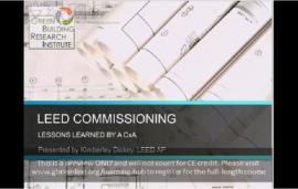 LEED Commissioning Lessons Learned by a CxA