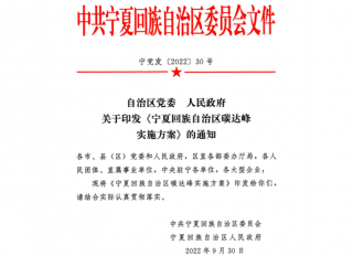 宁夏碳达峰实施方案：新能源配储10%/2h以上！加快新型储能、需求侧响应体系建设！