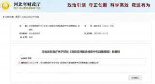 河北省《财政支持碳达峰碳中和政策措施》印发